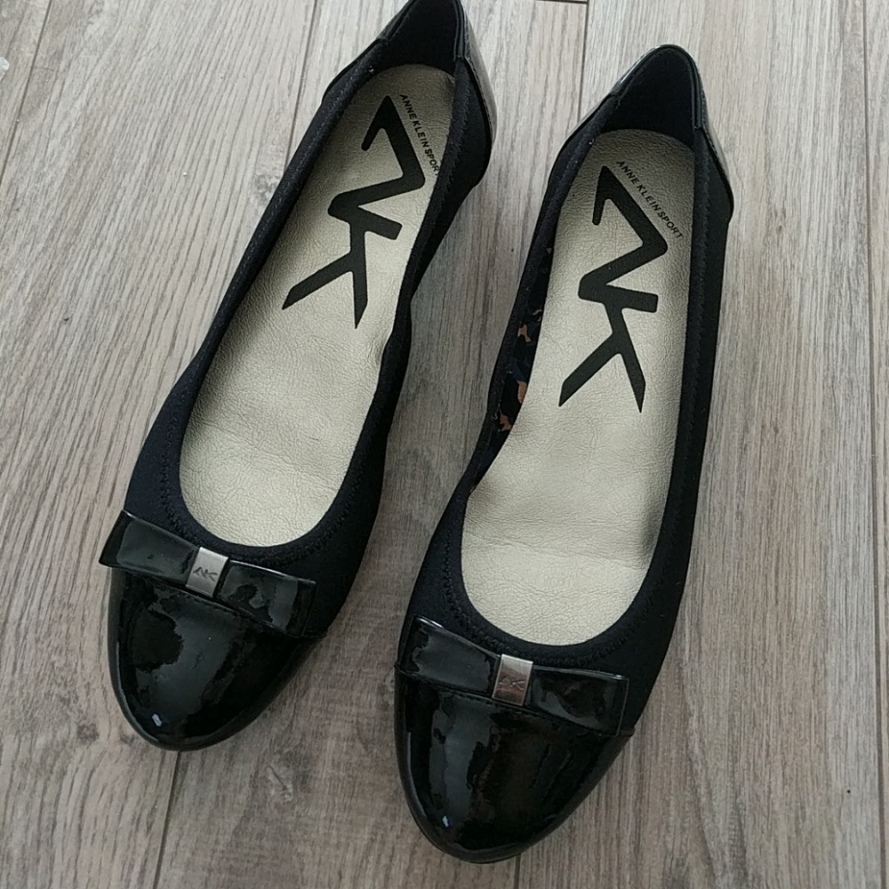 Anne Klein Sport black flats, size 8